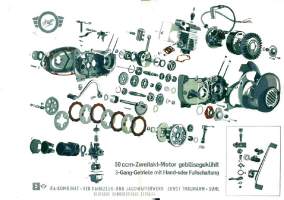 Motor Explosionszeichnung SIMSON S50 KR51/1