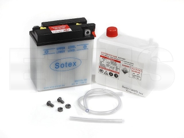 Batterie 12V 5,5Ah + (S&auml;ure) Simson S51 S53 MZ ETZ