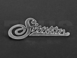 Schriftzug Schwalbe (Aluminium) f. Knieblech Simson KR50