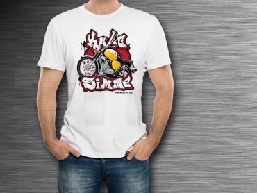 T-Shirt - KULT SIMME - Simson S51 - (Weiß) E1-R T-Shirt - KULT SIMME - Simson S51 - (Weiß) E1-R