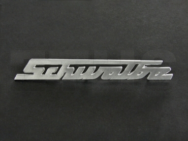 Schriftzug Schwalbe (Aluminium Silber) f. Knieblech Simson Schriftzug Schwalbe (Aluminium Silber) f. Knieblech Simson