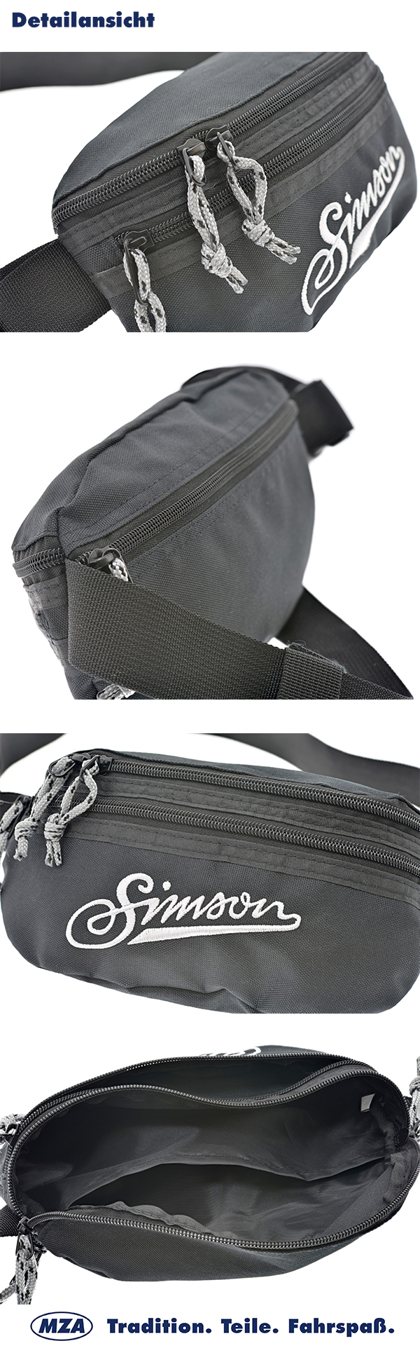Bauchtasche Gürteltasche - Schwarz - Motiv: SIMSON