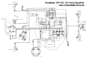 Schaltplan S51 S70 12V ohne Dauerlicht