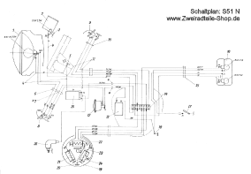 Schaltplan Simson S50 - Wiring Diagram