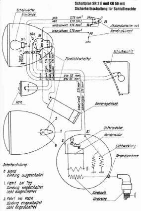 Schaltplan Simson SR2E KR50