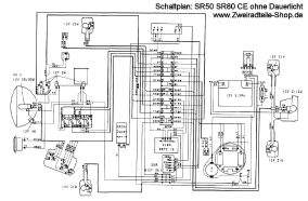 Schaltplan SR50 SR80 CE ohne Dauerlicht 12V