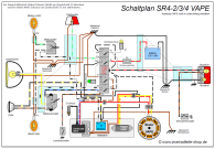 Farbiger Schaltplan VAPE Zündung SR4-2/3/4