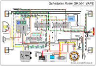 Farbiger Schaltplan VAPE Zündung SR50/1