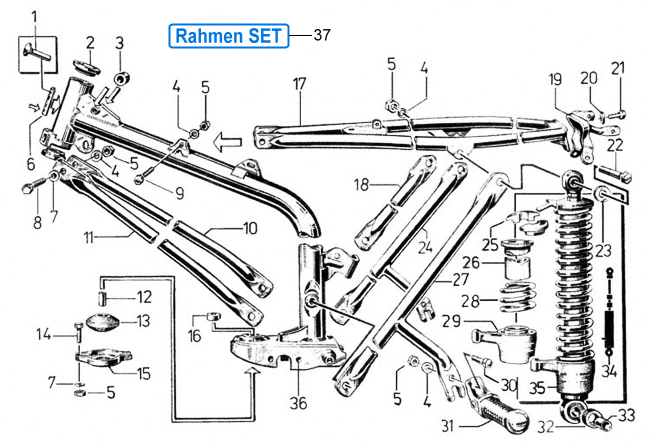 Simson S51 S70 Rahmen