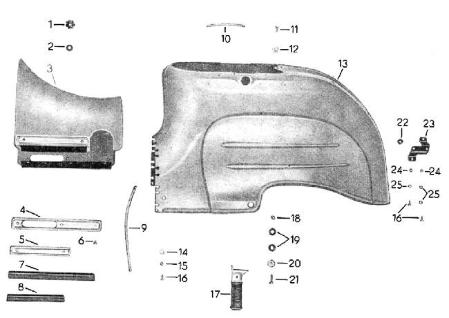 Befestigungssatz Haube Simson Schwalbe KR51/1 KR51/2 · Zweirad Schubert