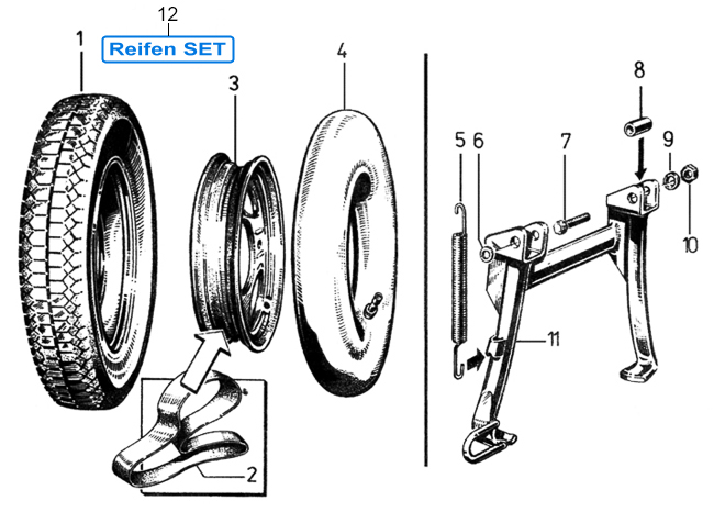 Scheibenrad Kippständer