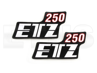 2x ETZ250 Aufkleber Seitendeckel