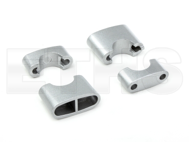 2x Lenkerklemmstück (Silber matt) (Oben + Unten) S50 S51 S53 S70 S83 2x Lenkerklemmstück (Silber matt) (Oben + Unten) S50 S51 S53 S70 S83