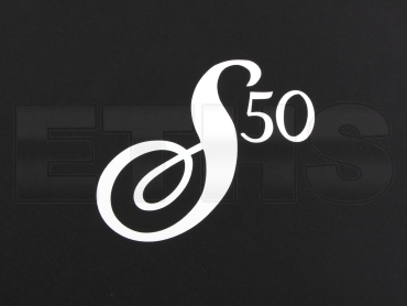 Aufkleber Seitendeckel (Weiß) S50 Aufkleber Seitendeckel (Weiß) S50