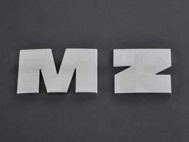 Buchstabe M + Z (Aluminium Silber) für Tank MZ ETZ alle Typen