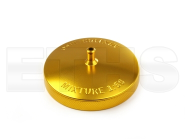 Tankdeckel E40 mit Entlüftung ALU CNC V4 MIXTURE 1:50 (Gold) für Simson Tankdeckel E40 mit Entlüftung ALU CNC V4 MIXTURE 1:50 (Gold) für Simson