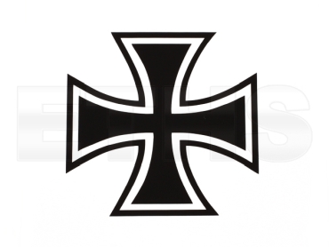 Aufkleber - Eisernes Kreuz - schmal (Schwarz) 10cm x 10cm