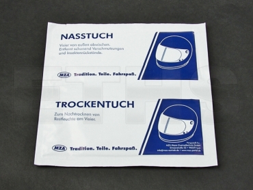 Helm- und Visierreiniger - Trocken-/Nasstuch