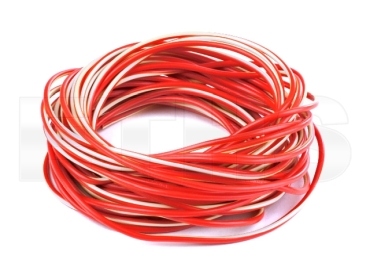 Kabel FLRY-B (Rot / Wei) 1,00mm (1 Meter)