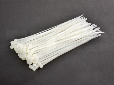 Kabelbinder (Kunststoff - Farblos) 200mm x 3,6 (Tüte 100 Stück)
