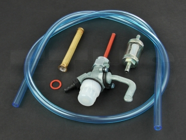 Kraftstoffhahn m. Wassersack + Filter + Schlauch Set Simson KR51 Kraftstoffhahn m. Wassersack + Filter + Schlauch Set Simson KR51