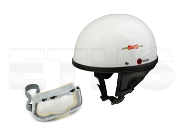 Helm PERFEKT (Weiß) Modell P-500 + Schutzbrille START