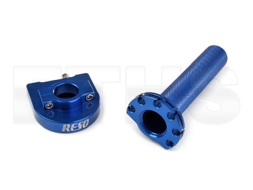 RESO Gasgriff CNC ALU (Blau) für 22mm-Lenkerrohr