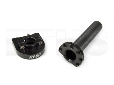 RESO Gasgriff CNC ALU (Schwarz) für 22mm-Lenkerrohr