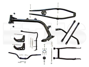Fahrgestell Set Rahmen + Kleinteile Enduro (Schwarz) Simson S50 S51 S70