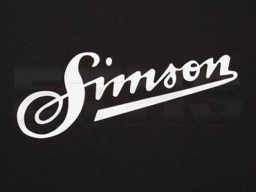 Aufkleber Schriftzug Simson (Weiß) 20cm