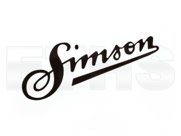 Aufkleber Schriftzug Simson (Schwarz) 6cm Aufkleber Schriftzug Simson (Schwarz) 6cm