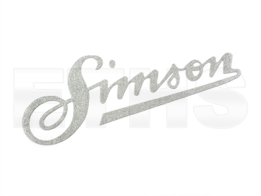 Aufkleber Schriftzug Simson (Silber) 6cm