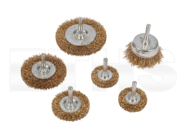 Silverline - Rund- und Topfbürsten Messingbürsten 6-tlg. Satz
