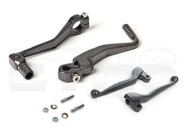 Styling SET Kickstarter-/ Fußschalt-/ Handhebel (Carbon) Simson S51 S53 S70