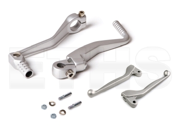 Styling SET Kickstarter-/ Fußschalt-/ Handhebel (Silber) Simson S51 S53 S70