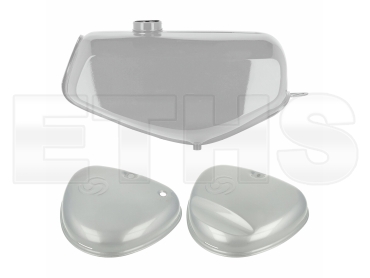 Tank + Seitendeckel (Silber) Simson Enduro S50 S51 S70