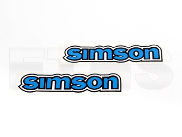 2 Tank Aufkleber (Blau Weiß) für Simson S50