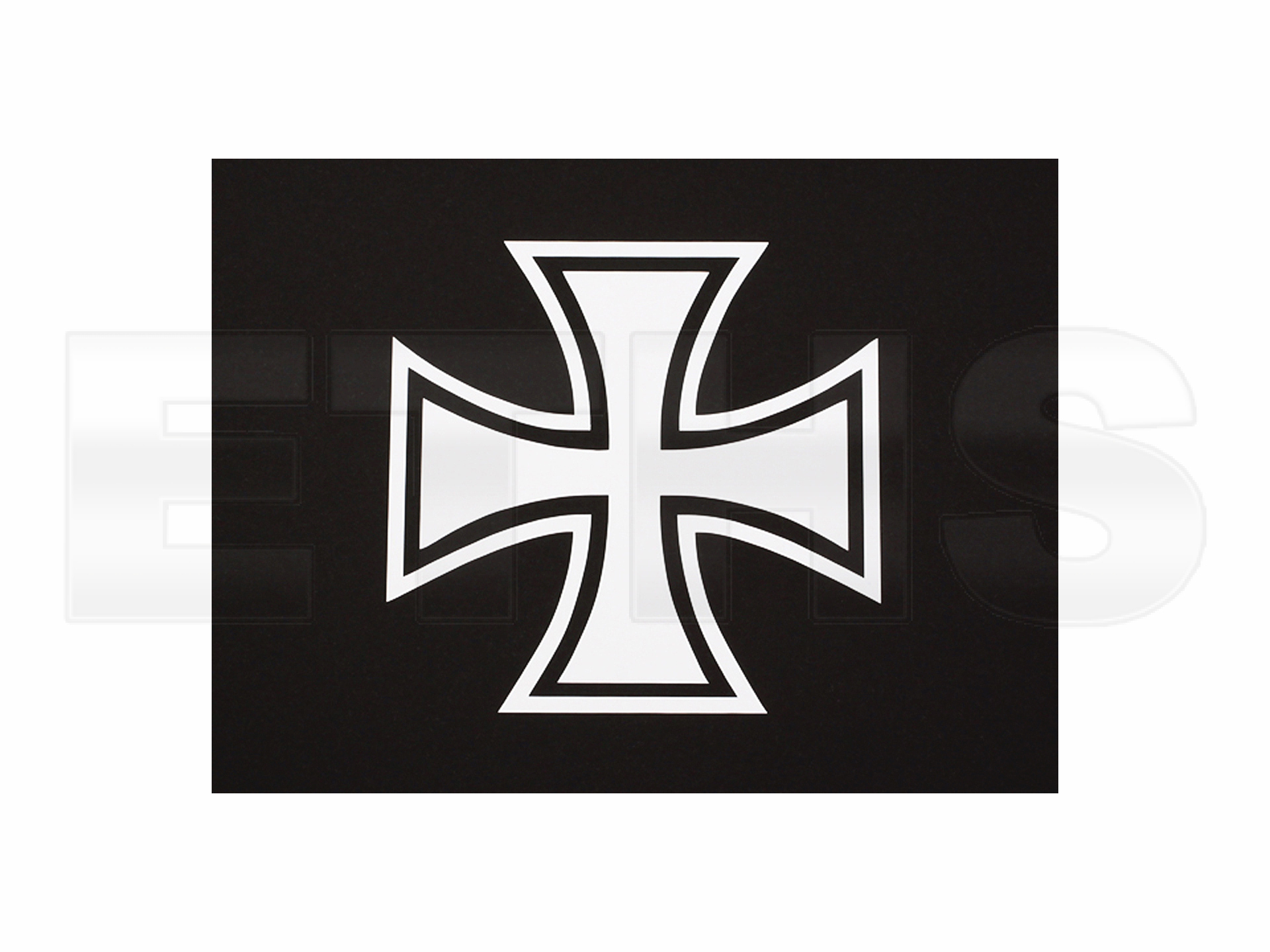 Aufkleber - Eisernes Kreuz - schmal (Weiß) 7cm x 7cm