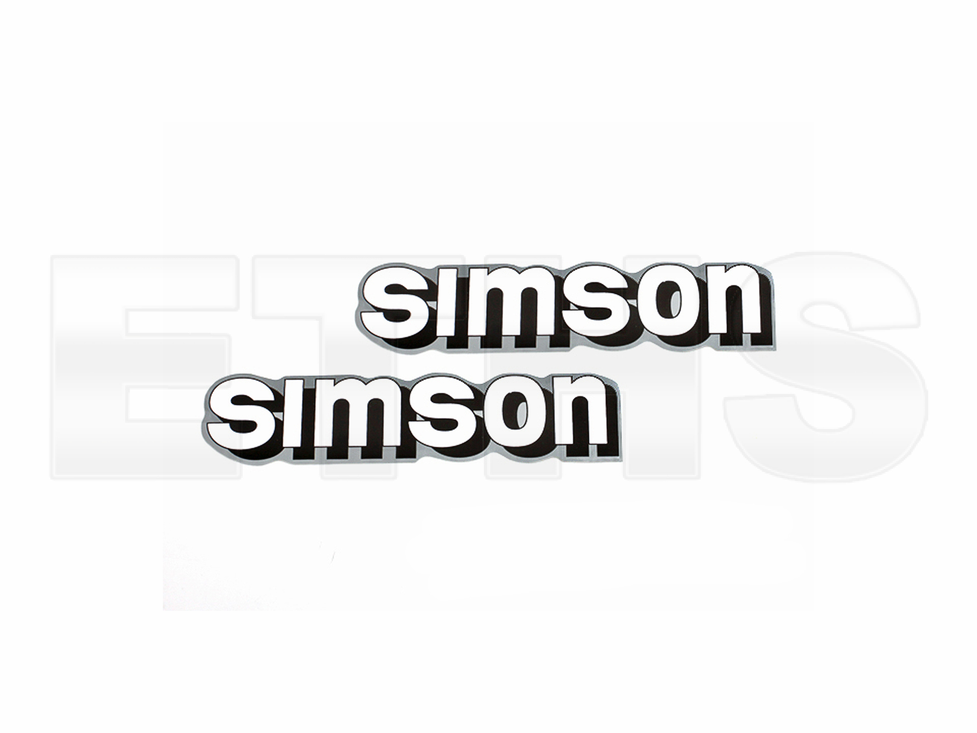 Klebefolie Tank SIMSON - Weiß / Schwarz / Silber von SIMSON