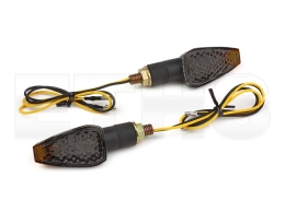 2 LED Mini Blinker Getönt (Gehäuse Schwarz) S51 S70 SR50 SR80