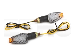 2 LED Mini Blinker Weiß (Gehäuse Schwarz) S51 S70 SR50 SR80