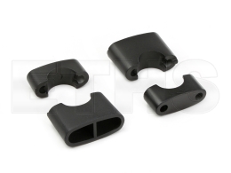 2x Lenkerklemmstück (Schwarz matt) (Oben + Unten) S50 S51 S53 S70 S83