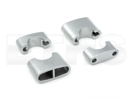 2x Lenkerklemmstück (Silber matt) (Oben + Unten) S50 S51 S53 S70 S83