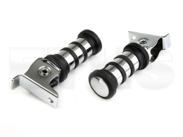 2x Soziusfußrasten (Schwarz) Chrom 3-Ringe S50 S51 S70 KR51
