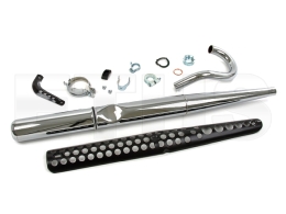 Tuning 32er Auspuff Set (Schwarz) für Simson S51 S70 Enduro *