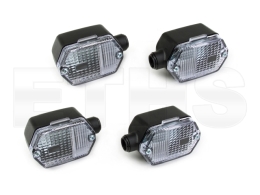SET: LED-Blinker Klarglas/schwarz mit Halter schwarz S50, S51, 74,56 €