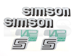 VAPE SIMSON Aufkleber (Silber/Schwarz/Grün) Tank + Seitendeckel