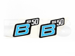 2x S50 B Aufkleber (Hellblau) Seitendeckel