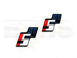 2x S51 (12 Volt) Aufkleber Seitendeckel
