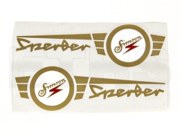 2 Tank Aufkleber (Gold) für Simson SR4-3 Sperber